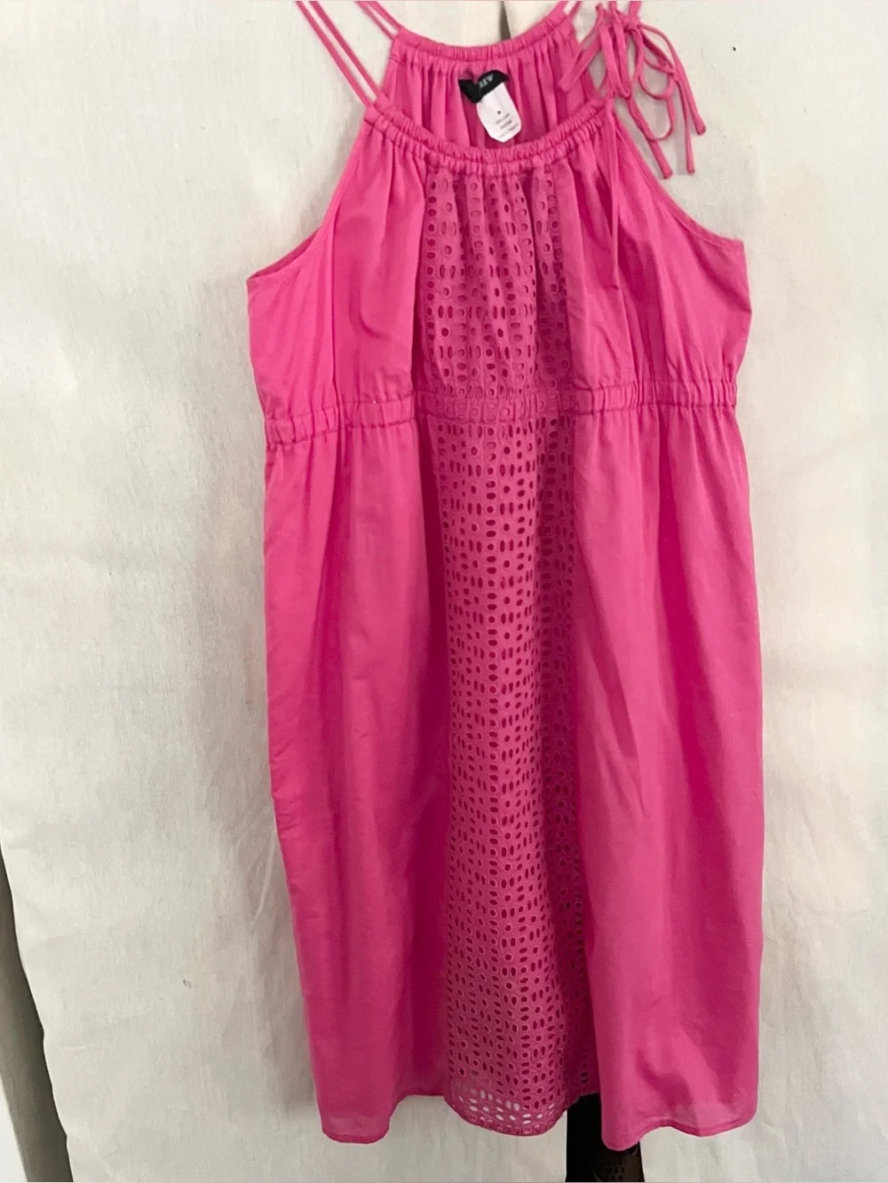 J.Crew Pink Eyelet Sun Dress